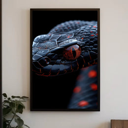 Snake's Eye Masterpiece: Hyper-Realistic Reptile Animal Poster PosterGoat