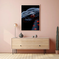 Snake's Eye Masterpiece: Hyper-Realistic Reptile Animal Poster PosterGoat