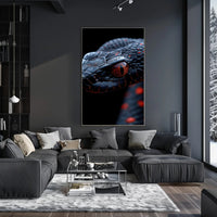 Snake's Eye Masterpiece: Hyper-Realistic Reptile Animal Poster PosterGoat