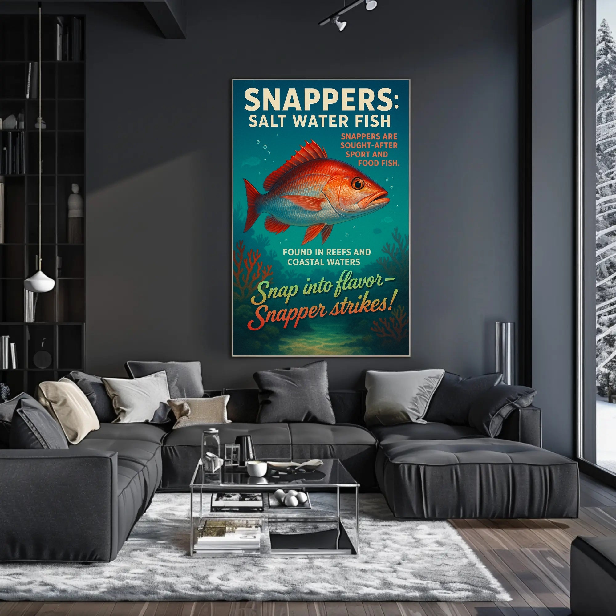 Snappers Salt Water Fish Poster PosterGoat