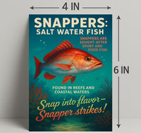 Snappers Salt Water Fish Poster PosterGoat