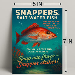 Snappers Salt Water Fish Poster PosterGoat