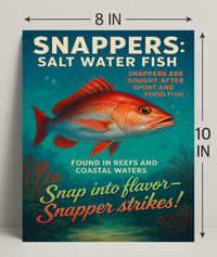 Snappers Salt Water Fish Poster PosterGoat