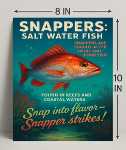 Snappers Salt Water Fish Poster PosterGoat