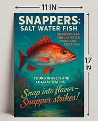 Snappers Salt Water Fish Poster PosterGoat