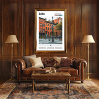 SoHo Street Scene Architectural Charm Wall Art Travel Poster PosterGoat