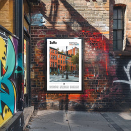 SoHo Street Scene Architectural Charm Wall Art Travel Poster PosterGoat