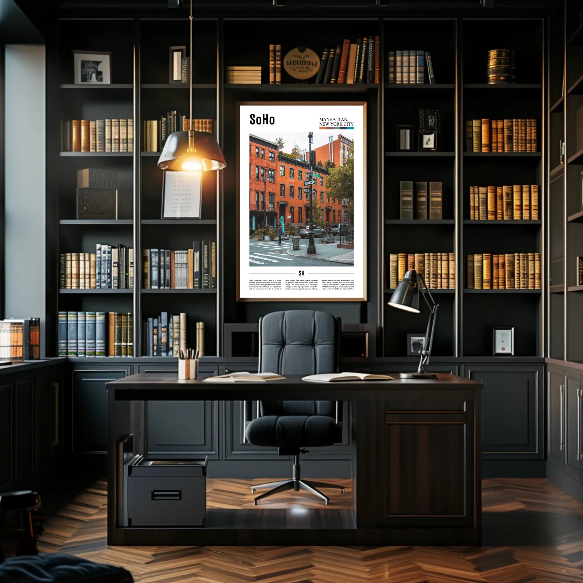 SoHo Street Scene Architectural Charm Wall Art Travel Poster PosterGoat