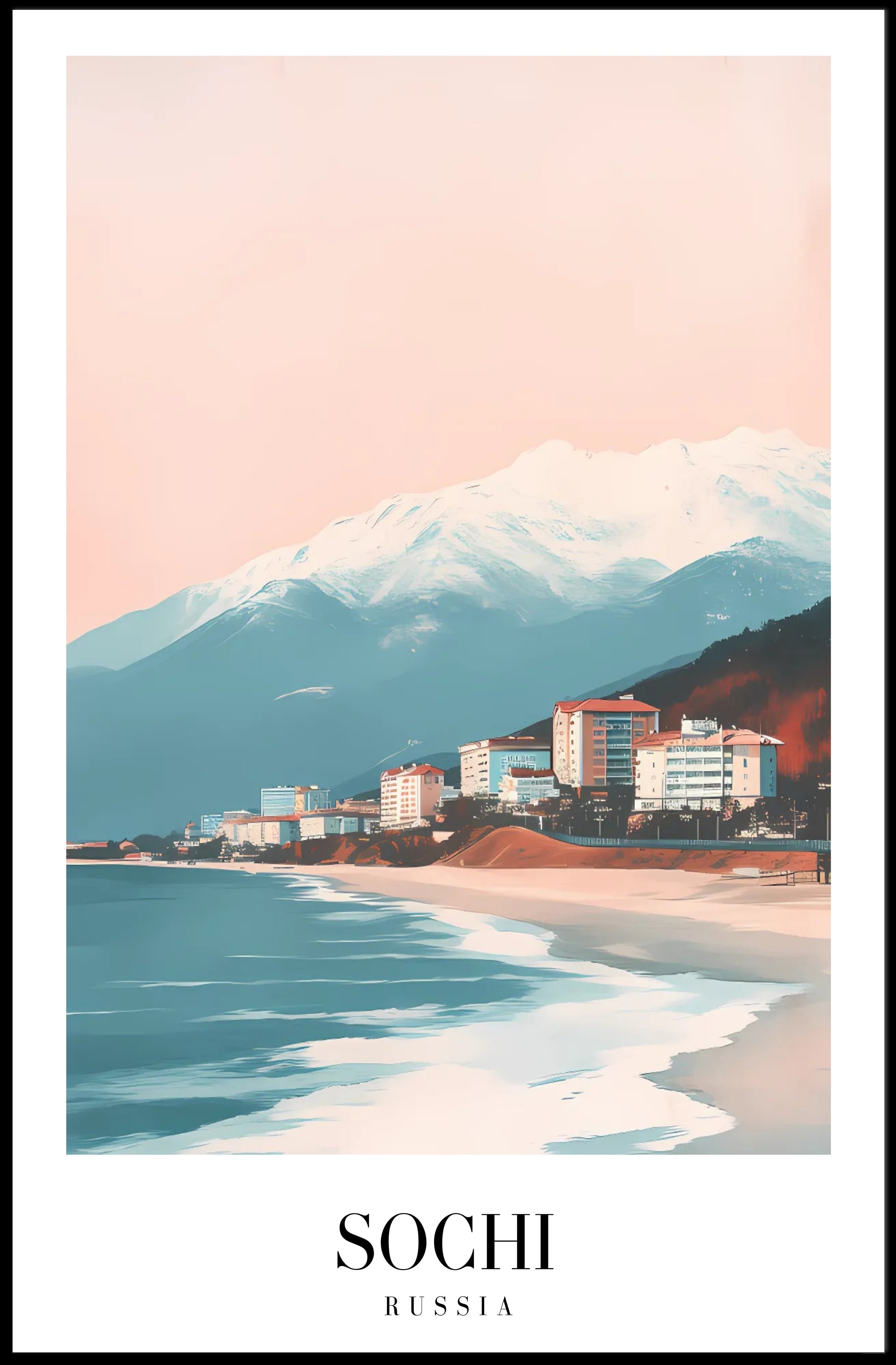 Sochi Scenic View Travel Poster PosterGoat