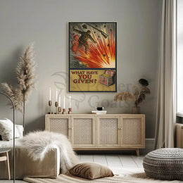 Soldier in Explosion: WWI Propaganda Poster PosterGoat