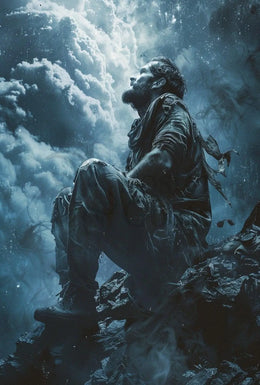 Solitary Cosmic Gaze: Futuristic Sci-Fi Poster PosterGoat