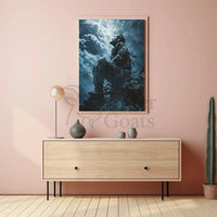 Solitary Cosmic Gaze: Futuristic Sci-Fi Poster PosterGoat