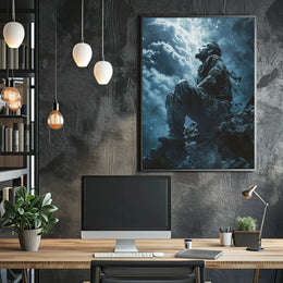 Solitary Cosmic Gaze: Futuristic Sci-Fi Poster PosterGoat