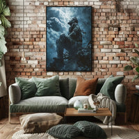 Solitary Cosmic Gaze: Futuristic Sci-Fi Poster PosterGoat