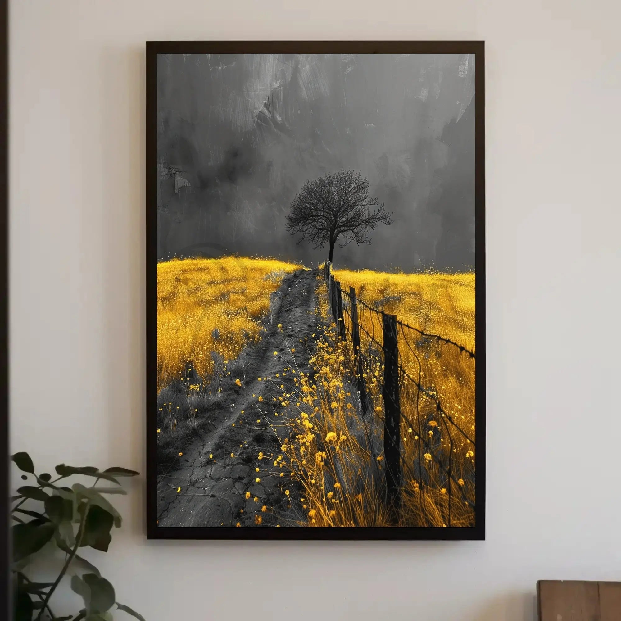 Solitary Tree Landscape Art Print Artistic Poster PosterGoat