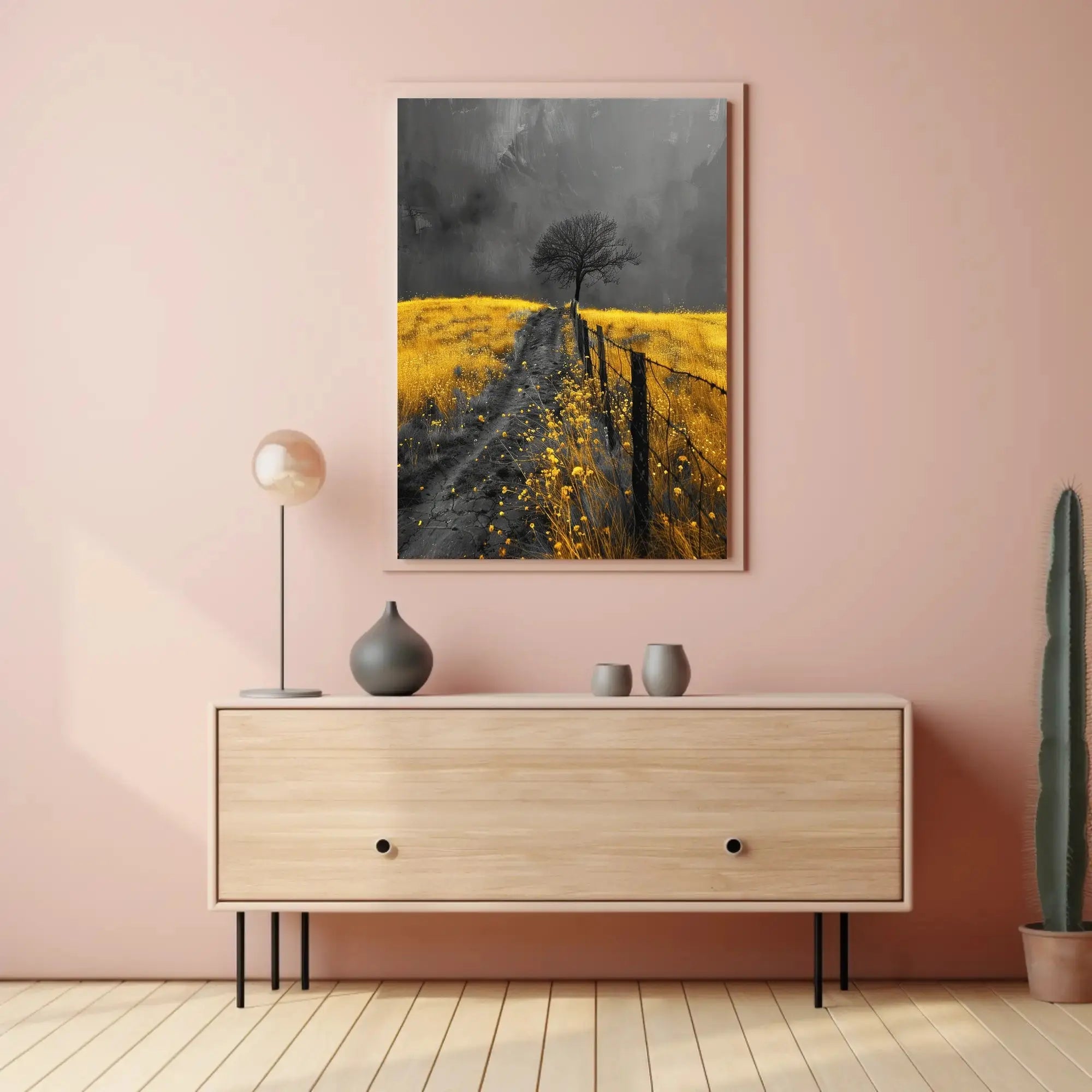 Solitary Tree Landscape Art Print Artistic Poster PosterGoat