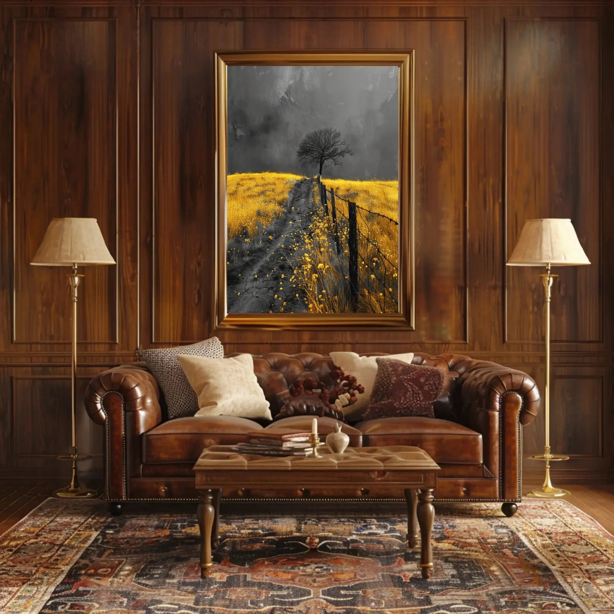 Solitary Tree Landscape Art Print Artistic Poster PosterGoat