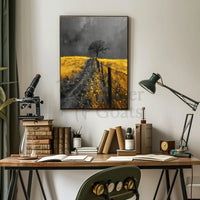 Solitary Tree Landscape Art Print Artistic Poster PosterGoat