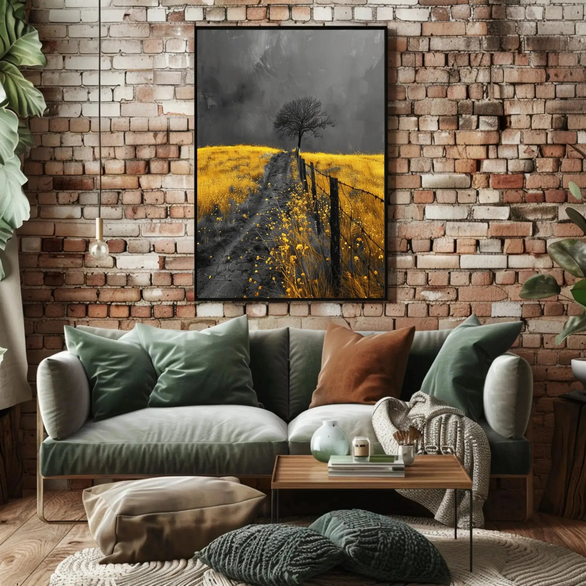Solitary Tree Landscape Art Print Artistic Poster PosterGoat