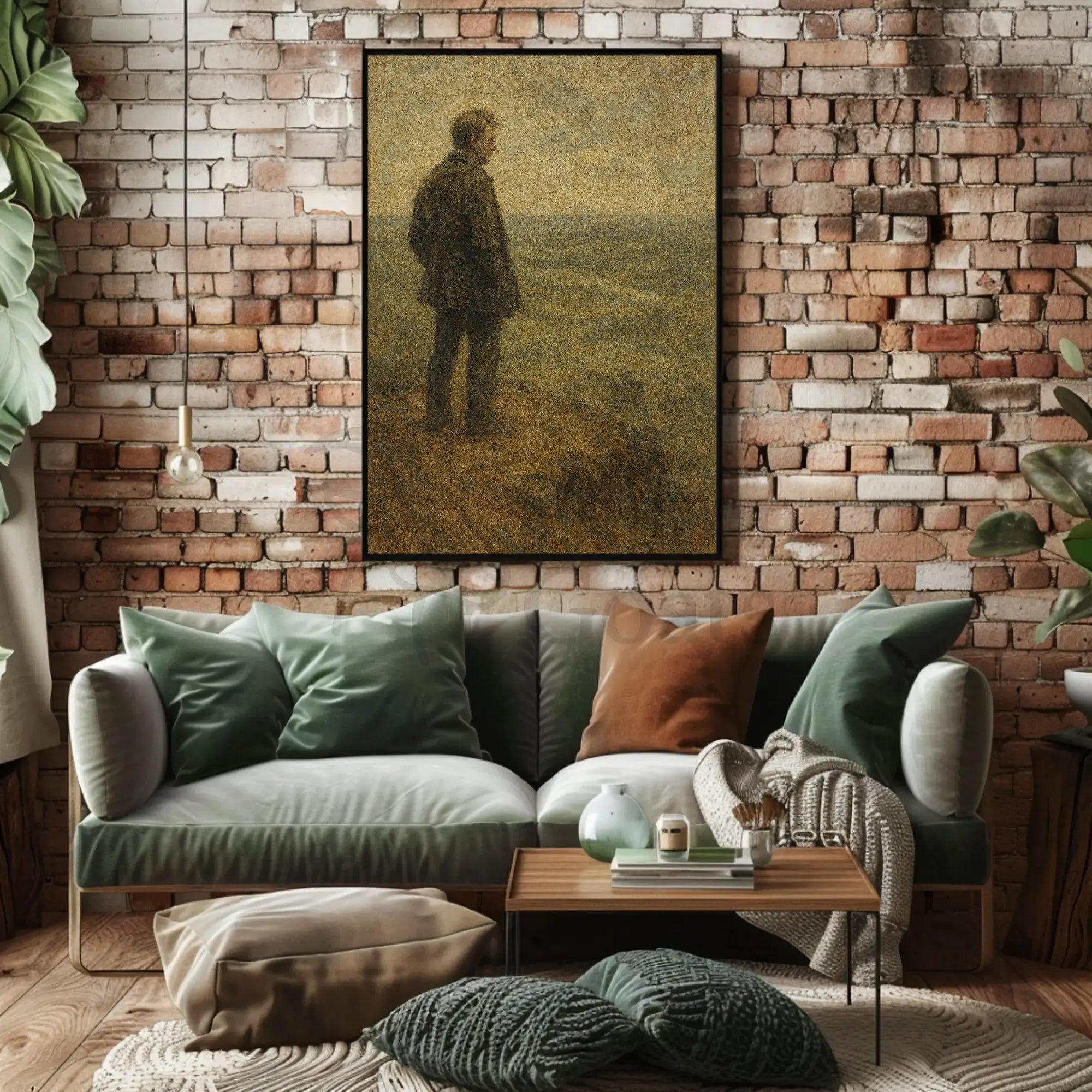 Solitude in Nature: Introspective Artistic Masterpiece Poster PosterGoat