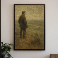 Solitude in Nature: Introspective Artistic Masterpiece Poster PosterGoat