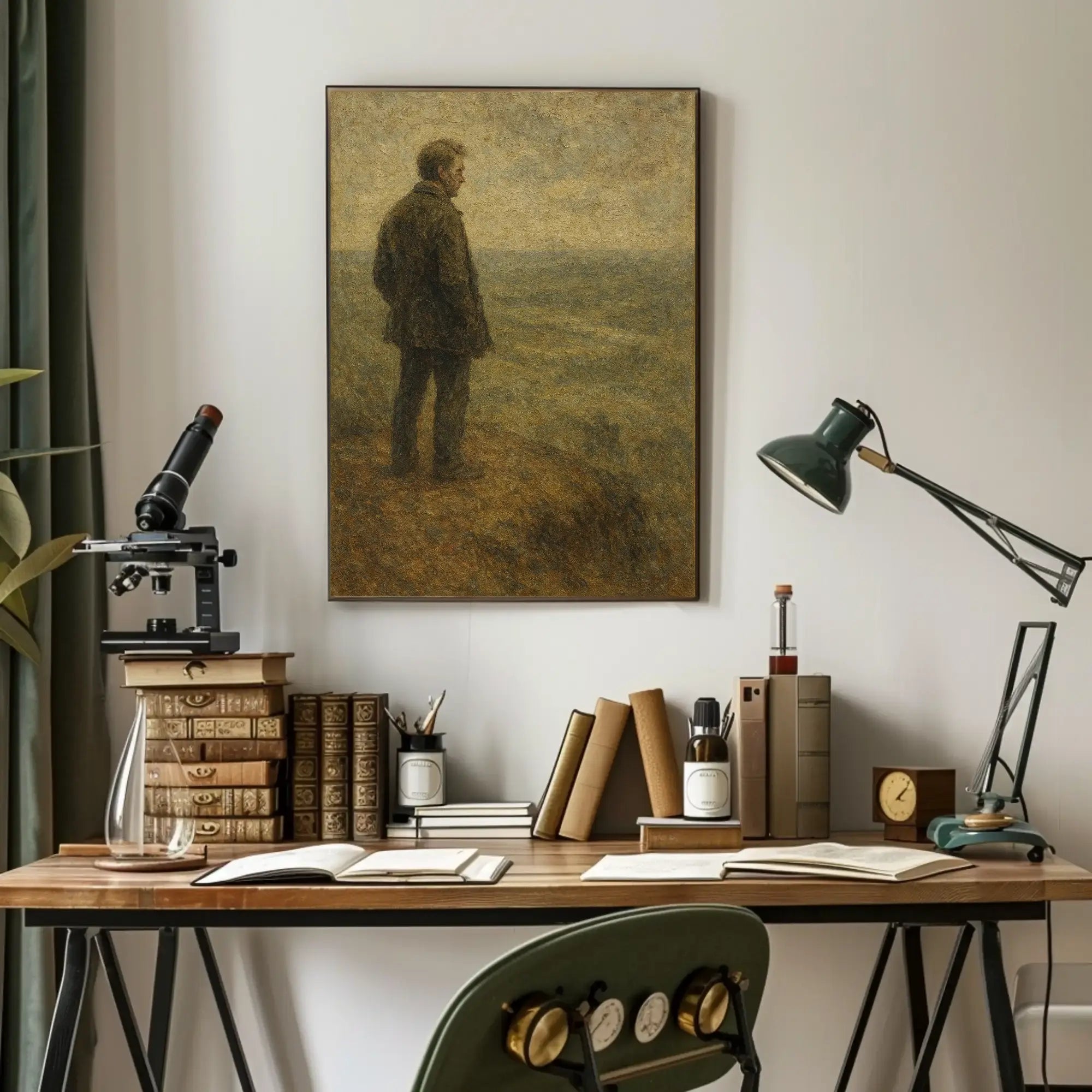 Solitude in Nature: Introspective Artistic Masterpiece Poster PosterGoat