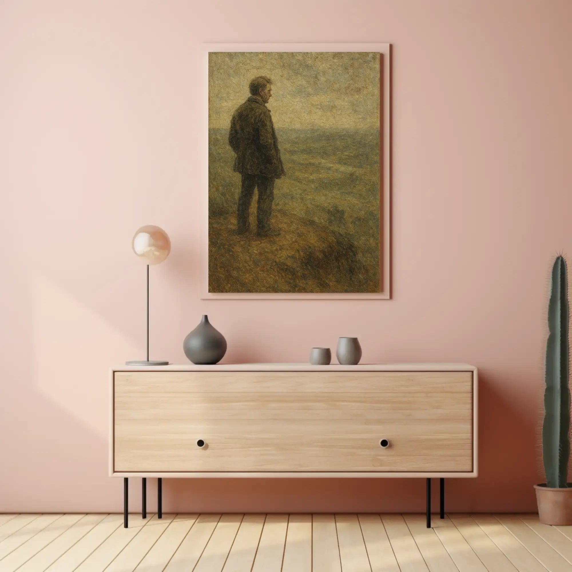 Solitude in Nature: Introspective Artistic Masterpiece Poster PosterGoat