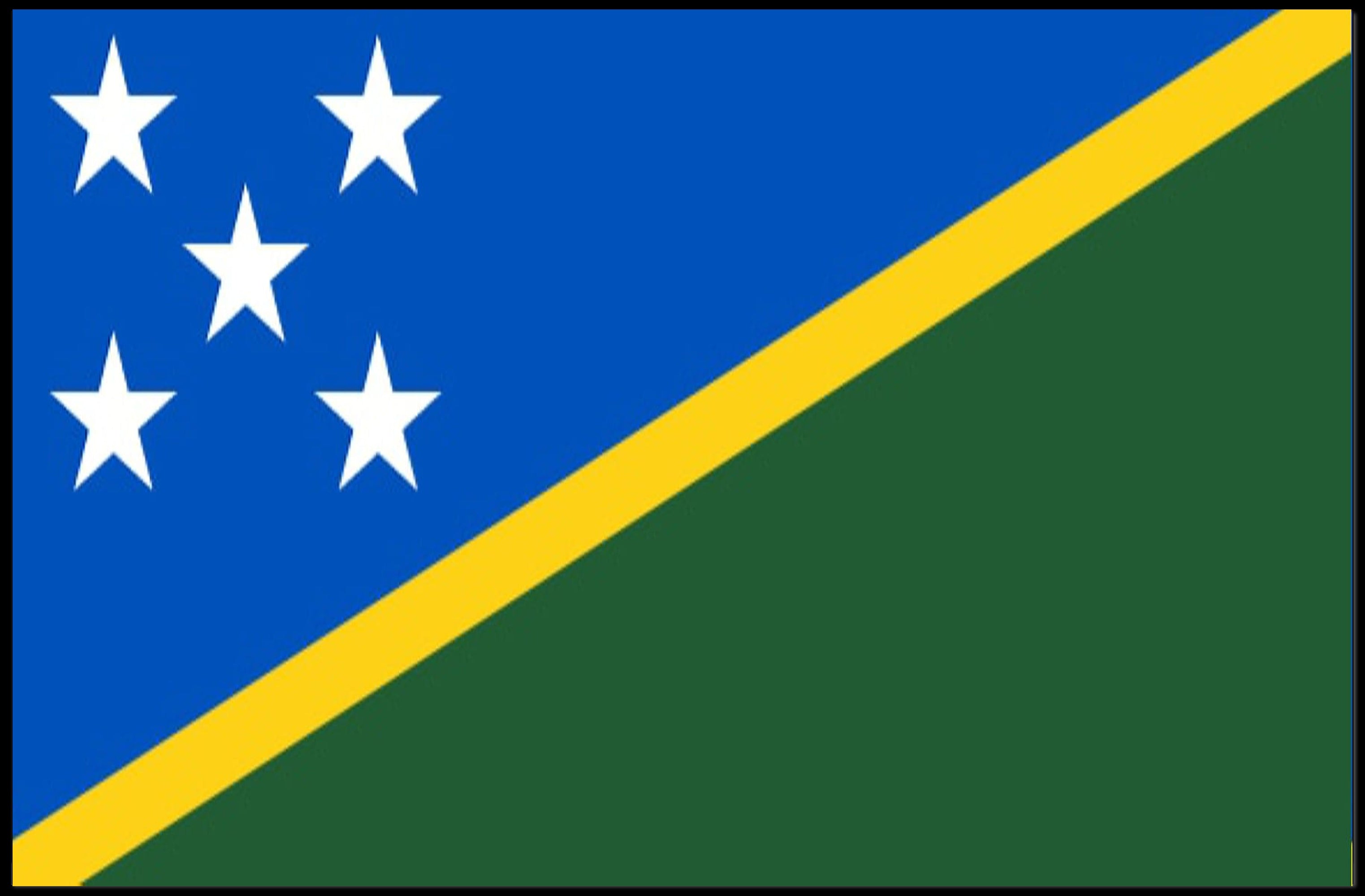 Solomon Islands Pride: Vibrant Country Flag Poster PosterGoat