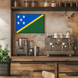 Solomon Islands Pride: Vibrant Country Flag Poster PosterGoat