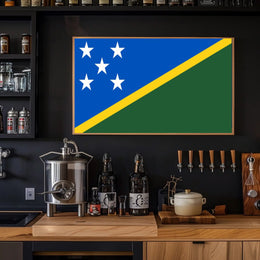 Solomon Islands Pride: Vibrant Country Flag Poster PosterGoat