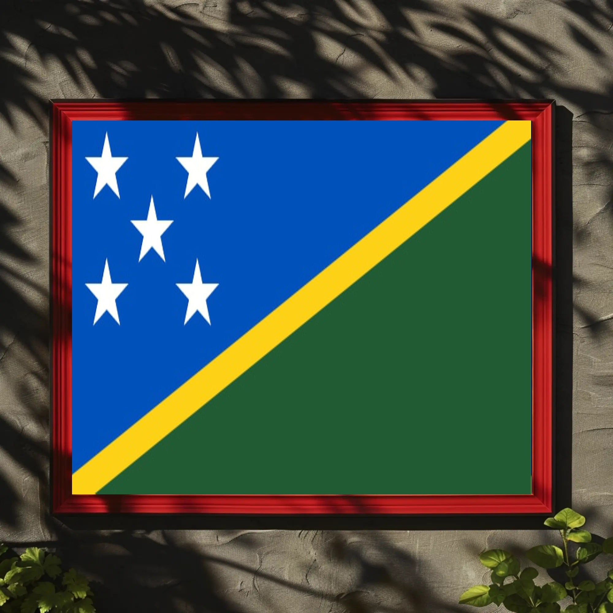 Solomon Islands Pride: Vibrant Country Flag Poster PosterGoat