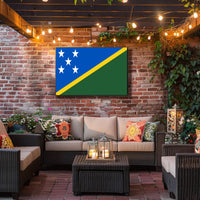 Solomon Islands Pride: Vibrant Country Flag Poster PosterGoat