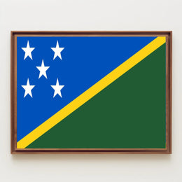 Solomon Islands Pride: Vibrant Country Flag Poster PosterGoat