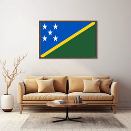 Solomon Islands Pride: Vibrant Country Flag Poster PosterGoat