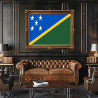 Solomon Islands Pride: Vibrant Country Flag Poster PosterGoat