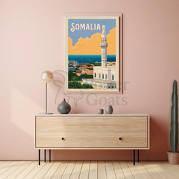 Somalia Coastal Vintage Travel Destination Poster PosterGoat