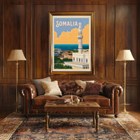Somalia Coastal Vintage Travel Destination Poster PosterGoat