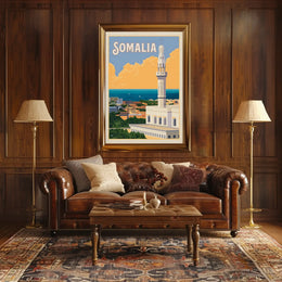 Somalia Coastal Vintage Travel Destination Poster PosterGoat
