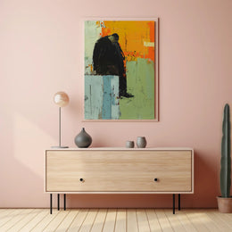 Somber Introspection Abstract Art Print - Artistic Poster PosterGoat