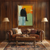 Somber Introspection Abstract Art Print - Artistic Poster PosterGoat
