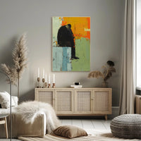 Somber Introspection Abstract Art Print - Artistic Poster PosterGoat