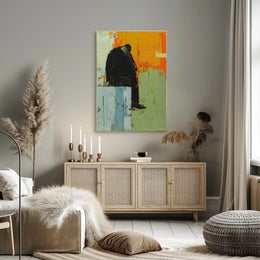 Somber Introspection Abstract Art Print - Artistic Poster PosterGoat