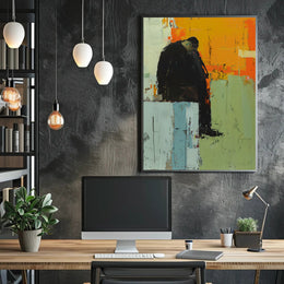 Somber Introspection Abstract Art Print - Artistic Poster PosterGoat