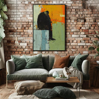 Somber Introspection Abstract Art Print - Artistic Poster PosterGoat
