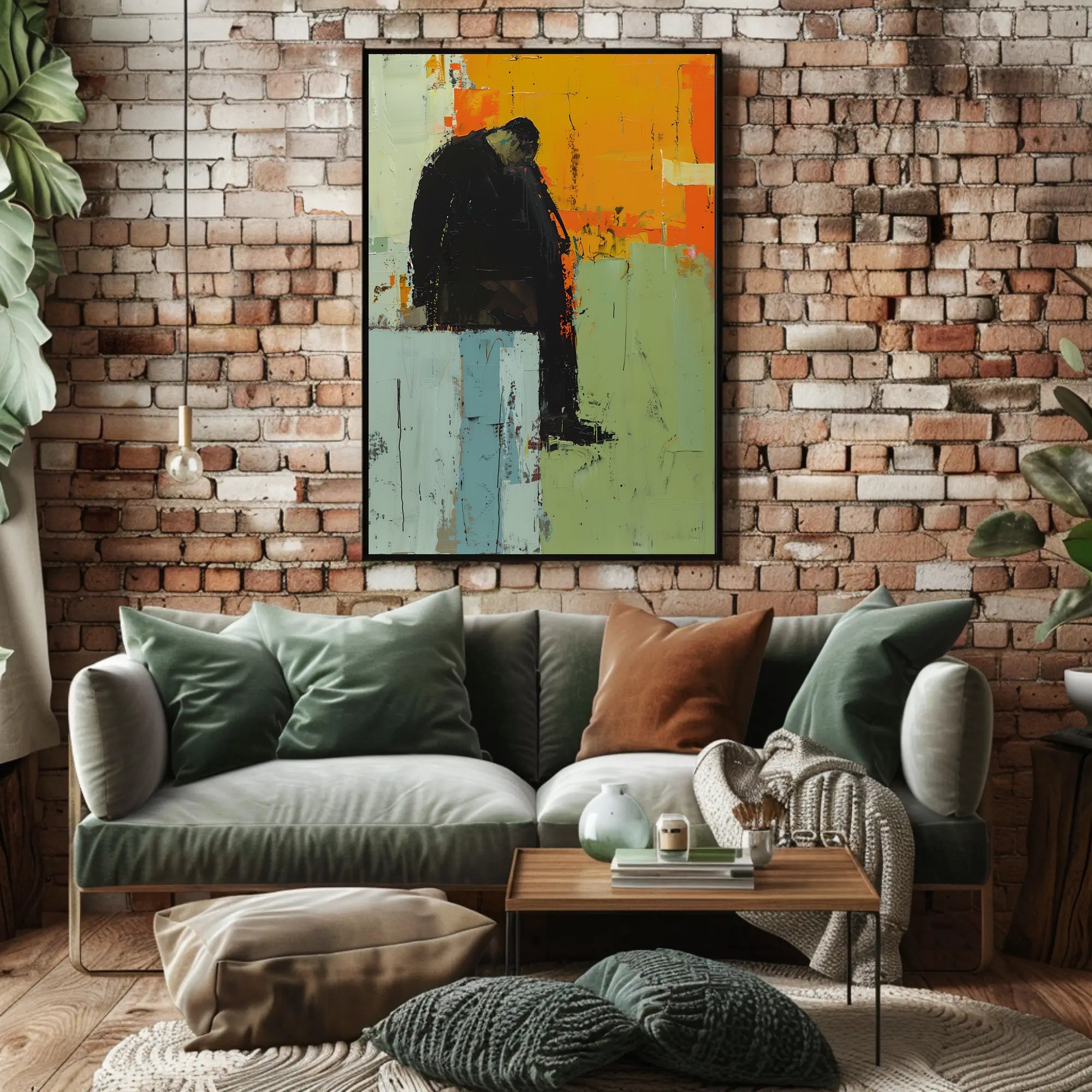 Somber Introspection Abstract Art Print - Artistic Poster PosterGoat