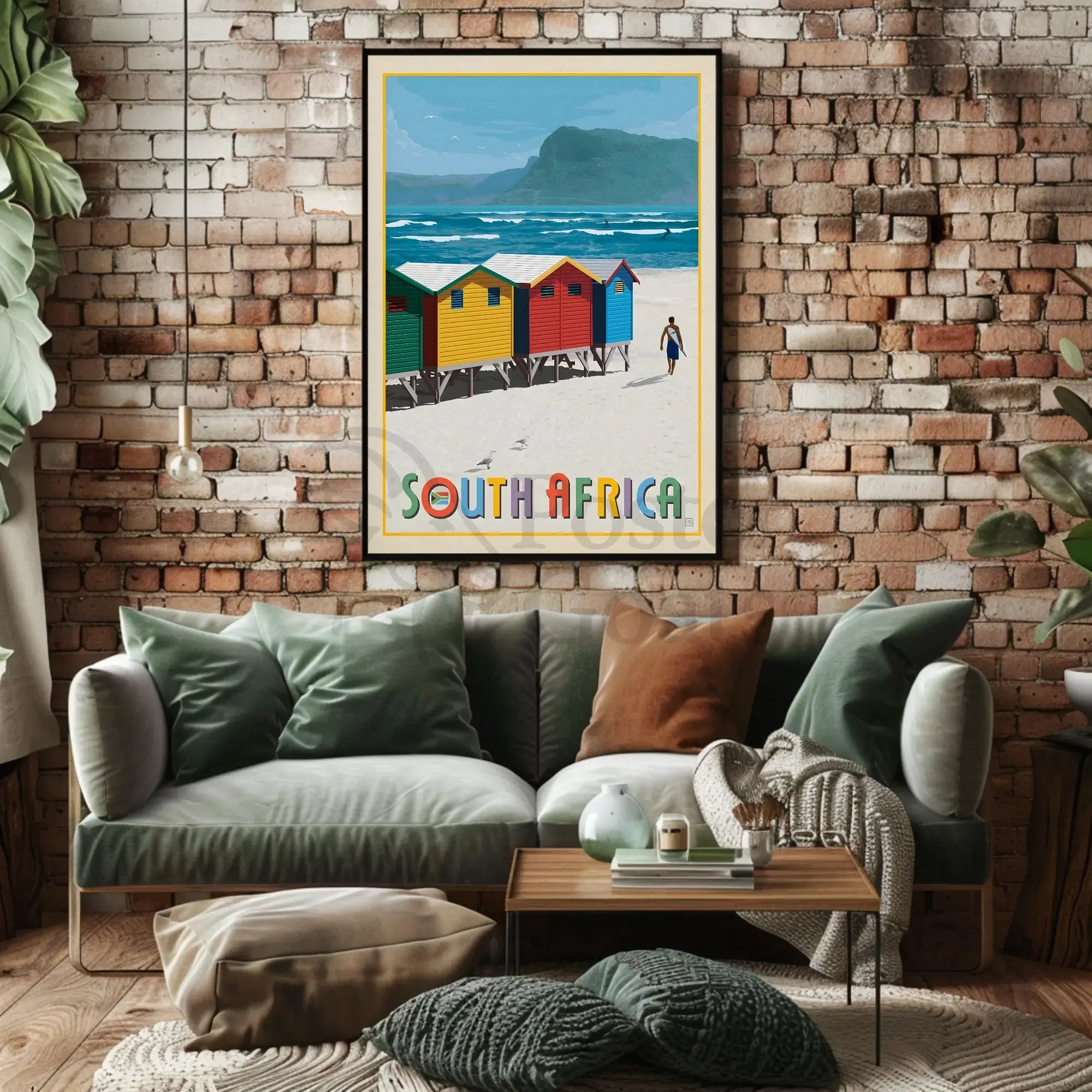 South Africa Beach Adventure Travel Poster PosterGoat