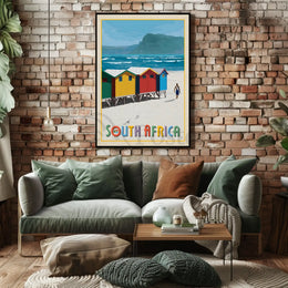 South Africa Beach Adventure Travel Poster PosterGoat