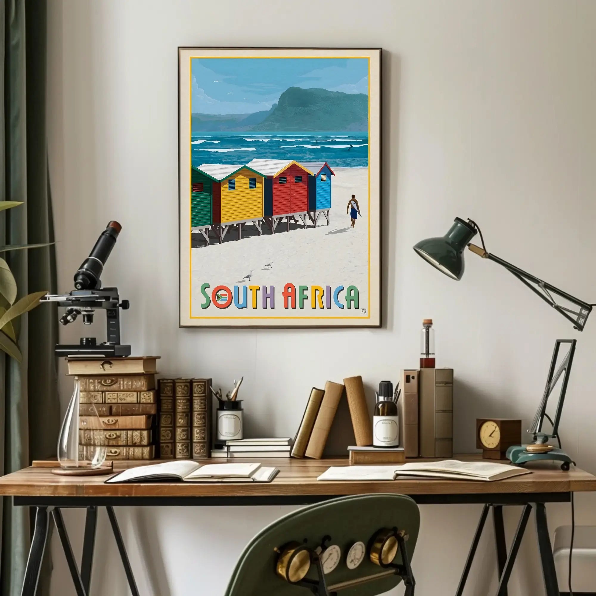 South Africa Beach Adventure Travel Poster PosterGoat