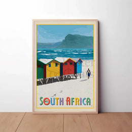 South Africa Beach Adventure Travel Poster PosterGoat