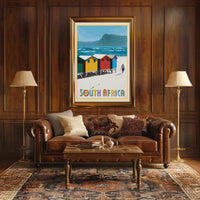 South Africa Beach Adventure Travel Poster PosterGoat